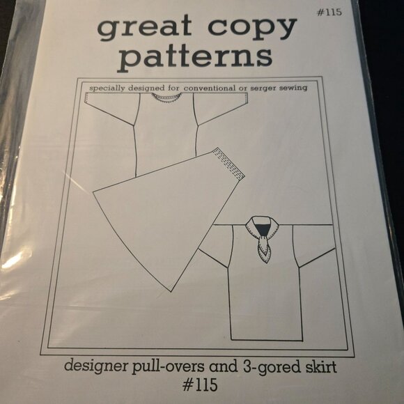 Great Copy Patterns #113 Designer pullovers 3-gored-skirt Vintage sewing UNCUT - Picture 8 of 8